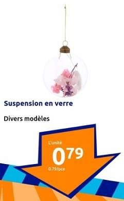 Promotions Suspension en verre - Produit Maison - Action - Valide de 27/03/2024 à 02/04/2024 chez Action