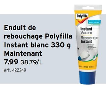 Promotions Enduit de rebouchage polyfilla instant blanc - Polyfilla - Valide de 27/03/2024 à 02/04/2024 chez Gamma