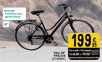 Promoties Vélo 28” frejus - Frejus - Geldig van 26/03/2024 tot 30/06/2024 bij Cora