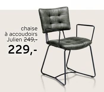 Promotions Chaise à accoudoirs julien - Produit Maison - Henders & Hazel - Valide de 21/03/2024 à 24/04/2024 chez Henders & Hazel