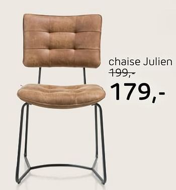 Promotions Chaise julien - Produit Maison - Henders & Hazel - Valide de 21/03/2024 à 24/04/2024 chez Henders & Hazel