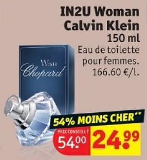 Promotions In2u woman calvin klein - Calvin Klein - Valide de 25/03/2024 à 07/04/2024 chez Kruidvat