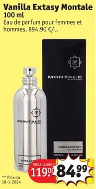 Promoties Vanilla extasy montale - Montale - Geldig van 25/03/2024 tot 07/04/2024 bij Kruidvat