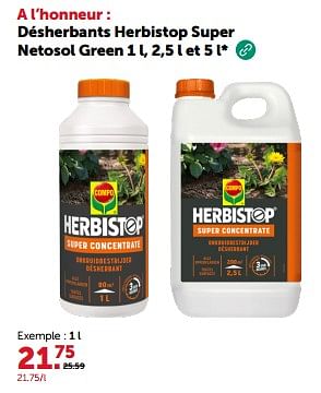 Promotions Désherbants herbistop super netosol green - Netosol - Valide de 27/03/2024 à 07/04/2024 chez Aveve
