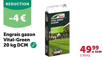 Promotions Engrais gazon vital-green dcm - DCM - Valide de 27/03/2024 à 07/04/2024 chez Aveve