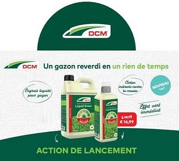 Promotions Engrais liquide pour gazon - DCM - Valide de 27/03/2024 à 07/04/2024 chez Aveve