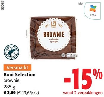 Promoties Boni selection brownie - Boni - Geldig van 27/03/2024 tot 09/04/2024 bij Colruyt