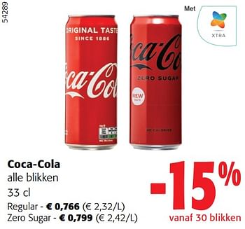 Promoties Coca-cola alle blikken - Coca Cola - Geldig van 27/03/2024 tot 09/04/2024 bij Colruyt