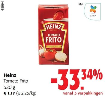 Promoties Heinz tomato frito - Heinz - Geldig van 27/03/2024 tot 09/04/2024 bij Colruyt