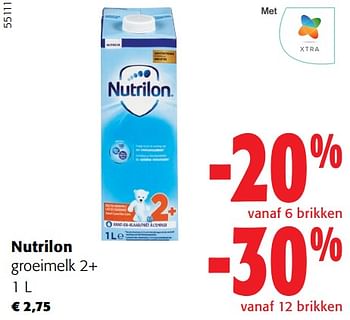 Promoties Nutrilon groeimelk 2+ - Nutrilon - Geldig van 27/03/2024 tot 09/04/2024 bij Colruyt