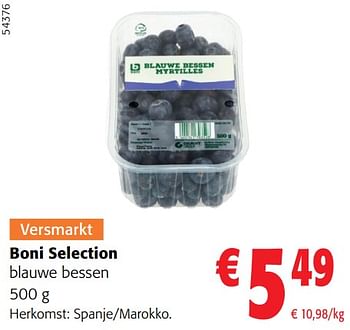 Promoties Boni selection blauwe bessen - Boni - Geldig van 27/03/2024 tot 09/04/2024 bij Colruyt