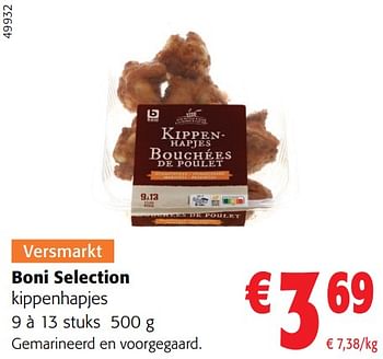 Promoties Boni selection kippenhapjes - Boni - Geldig van 27/03/2024 tot 09/04/2024 bij Colruyt