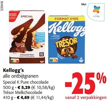 Promoties Kellogg’s alle ontbijtgranen - Kellogg's - Geldig van 27/03/2024 tot 09/04/2024 bij Colruyt
