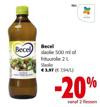 Promoties Becel slaolie of frituurolie - Becel - Geldig van 27/03/2024 tot 09/04/2024 bij Colruyt