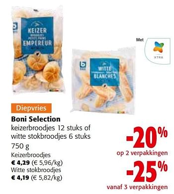 Promotions Boni selection keizerbroodjes of witte stokbroodjes - Boni - Valide de 27/03/2024 à 09/04/2024 chez Colruyt