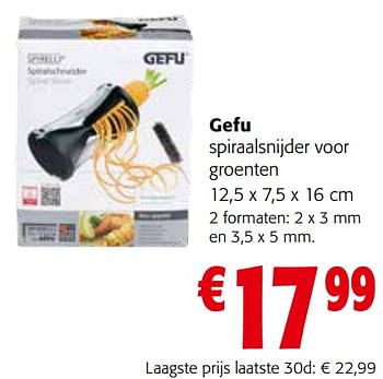 Promoties Gefu spiraalsnijder voor groenten - Gefu - Geldig van 27/03/2024 tot 09/04/2024 bij Colruyt