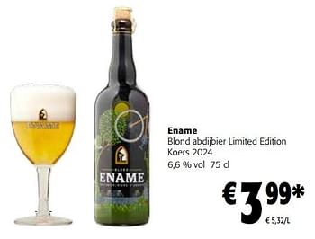 Promoties Ename blond abdijbier limited edition koers 2024 - Ename - Geldig van 27/03/2024 tot 09/04/2024 bij Colruyt