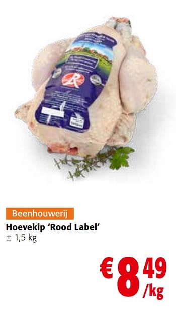 Promoties Hoevekip rood label - Huismerk - Colruyt - Geldig van 27/03/2024 tot 09/04/2024 bij Colruyt