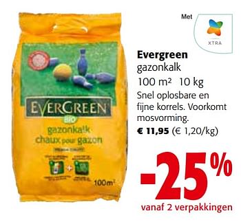 Promoties Evergreen gazonkalk - Evergreen - Geldig van 27/03/2024 tot 09/04/2024 bij Colruyt