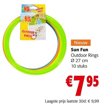 Promoties Sun fun outdoor rings - Sunfun - Geldig van 27/03/2024 tot 09/04/2024 bij Colruyt
