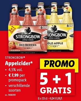 Promoties Appelcider - Strongbow - Geldig van 03/04/2024 tot 09/04/2024 bij Lidl