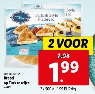 Promoties Brood op turkse wijze - 1001 Delights - Geldig van 03/04/2024 tot 09/04/2024 bij Lidl