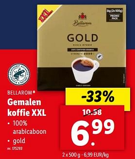 Promoties Gemalen koffie xxl - Bellarom - Geldig van 03/04/2024 tot 09/04/2024 bij Lidl