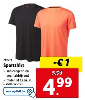 Promoties Sportshirt - Crivit - Geldig van 03/04/2024 tot 09/04/2024 bij Lidl