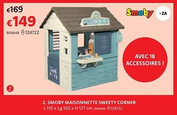 Promotions Smoby maisonnette sweety corner - Smoby - Valide de 21/03/2024 à 07/04/2024 chez Dreamland