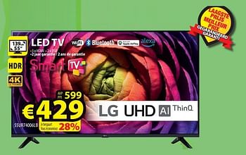 Promotions Lg led tv 55ur74006lb - LG - Valide de 03/04/2024 à 10/04/2024 chez ElectroStock