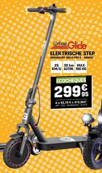 Promotions Elektrische step urbanglide 100xs pro 2 - Urbanglide - Valide de 27/03/2024 à 02/04/2024 chez Electro Depot