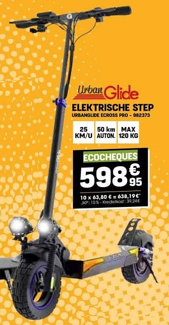 Promoties Elektrische step urbanglide ecross pro - Urbanglide - Geldig van 27/03/2024 tot 02/04/2024 bij Electro Depot