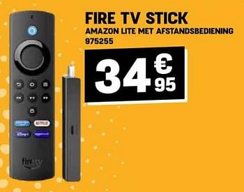 Promoties Fire tv stick amazon lite met afstandsbediening - Amazon - Geldig van 27/03/2024 tot 02/04/2024 bij Electro Depot