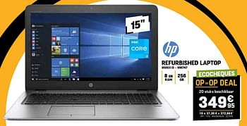 Promoties Hp refurbished laptop 850g3 i3 - HP - Geldig van 27/03/2024 tot 02/04/2024 bij Electro Depot