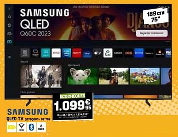 Promoties Samsung qled tv qe75q60c - Samsung - Geldig van 27/03/2024 tot 02/04/2024 bij Electro Depot