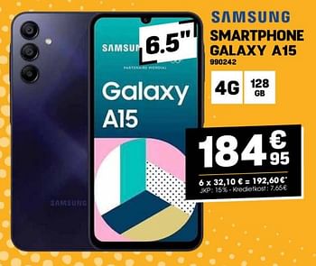 Promoties Samsung smartphone galaxy a15 - Samsung - Geldig van 27/03/2024 tot 02/04/2024 bij Electro Depot