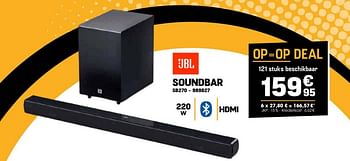 Promoties Soundbar sb270 - JBL - Geldig van 27/03/2024 tot 02/04/2024 bij Electro Depot