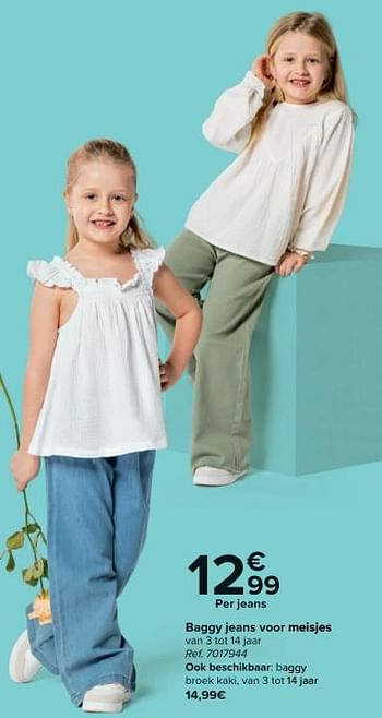 Promotions Baggy jeans voor meisjes - Tex - Valide de 27/03/2024 à 29/04/2024 chez Carrefour