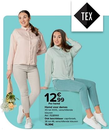 Promoties Hemd voor dames - Tex - Geldig van 27/03/2024 tot 29/04/2024 bij Carrefour
