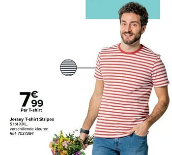 Promotions Jersey t-shirt stripes - Tex - Valide de 27/03/2024 à 29/04/2024 chez Carrefour