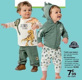 Promotions T-shirt voor baby`s - Jurassic World - Valide de 27/03/2024 à 29/04/2024 chez Carrefour