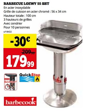 Promotions Barbecue loewy 55 sst - Barbecook - Valide de 01/04/2024 à 28/04/2024 chez Dema
