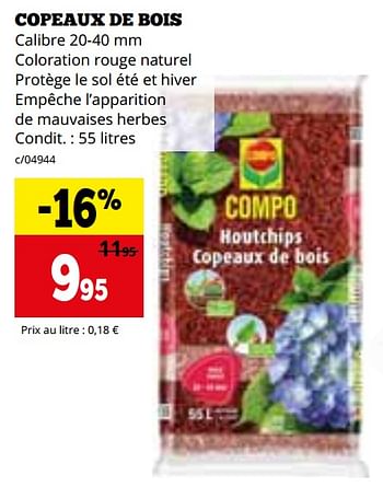 Promoties Copeaux de bois - Compo - Geldig van 01/04/2024 tot 28/04/2024 bij Dema
