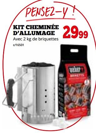 Promoties Kit cheminée d`allumage - Weber - Geldig van 01/04/2024 tot 28/04/2024 bij Dema