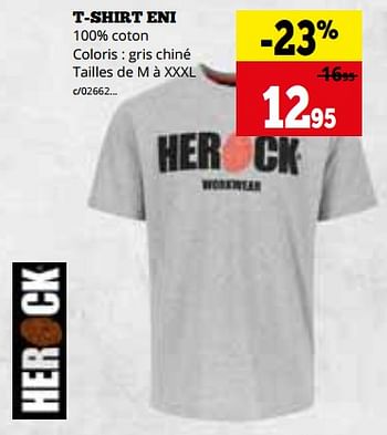 Promoties T-shirt eni - Herock - Geldig van 01/04/2024 tot 28/04/2024 bij Dema