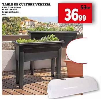 Promotions Table de culture venezia - Produit maison - Dema - Valide de 01/04/2024 à 28/04/2024 chez Dema