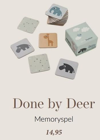 Promoties Done by deer memoryspel - Done by Deer - Geldig van 10/03/2024 tot 13/05/2024 bij BabyPark