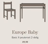 Europe baby basic ii peuterset 2-delig-Europe baby
