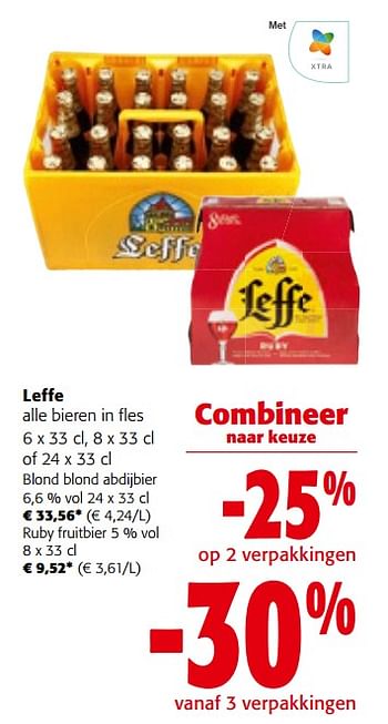Promoties Leffe alle bieren in fles - Leffe - Geldig van 27/03/2024 tot 09/04/2024 bij Colruyt
