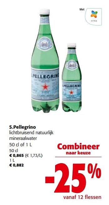 Promoties S.pellegrino lichtbruisend natuurlijk mineraalwater - S. Pellegrino - Geldig van 27/03/2024 tot 09/04/2024 bij Colruyt